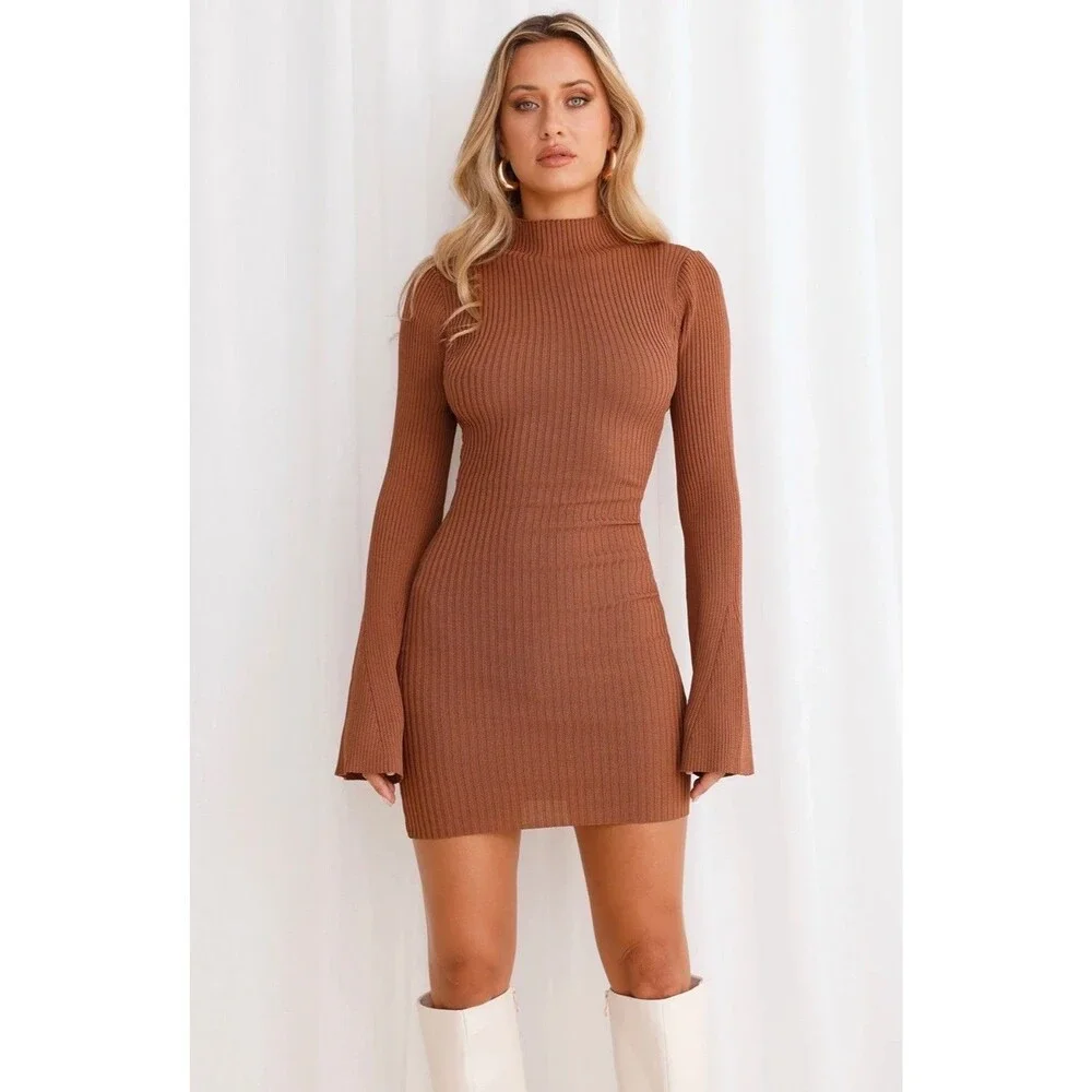Hera Vintage Brown Dress – Size L - Picture 1 of 7